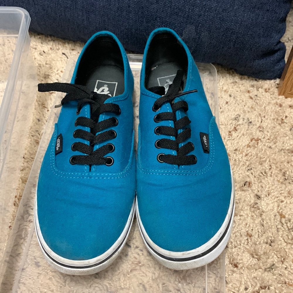 Vans teal lace up sneakers